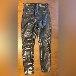 SPANX Black Faux Leather Leggings